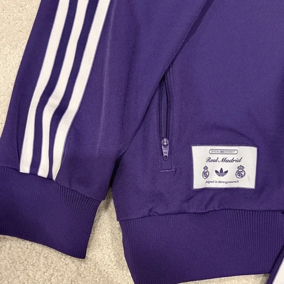 adidas Official Garment of Real Madrid Purple Track Jacket & Pants Set